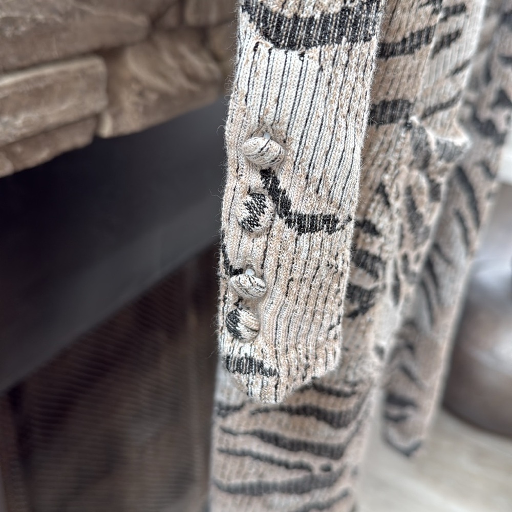 Chicos cardigan animal print long M - Picture 3 of 7